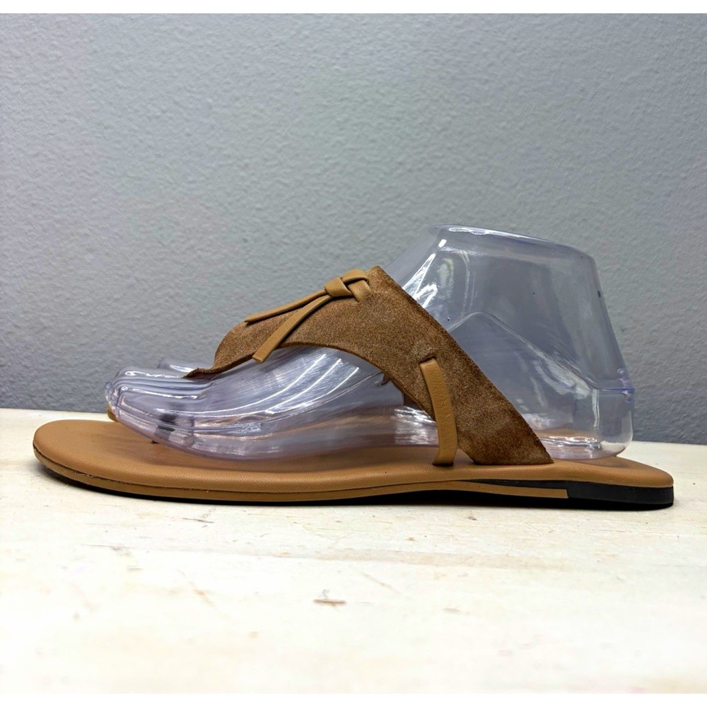 Anthropologie Matisse Cream Brown Leather/Suede Slides Size 38